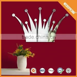 Removable Transparent Crown Vinyl Barthroom Mirror Wall Sticker thumbnail-1