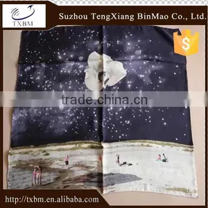 100% Silk Scarf With the Night Sky thumbnail-1