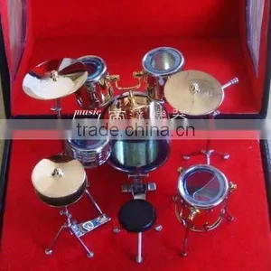 1/6 Size Gold Plated Music Instrument Shaped Model Drum thumbnail-1