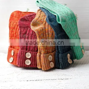 Women's Warmer Thick Needle Socks With Button thumbnail-1