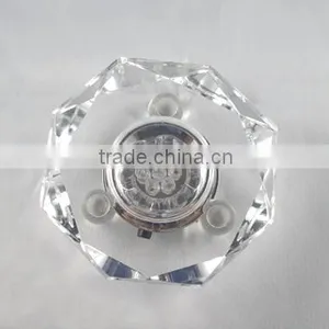 Nice Clear Crystal LED Light Base With a Diamond Cut/facet for Crystals Decoration thumbnail-2
