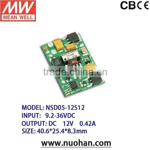 Meanwell 5W DC-DC Regulated Single Output 12v Switching Power Supply/switch Power Supply Transformer thumbnail-1