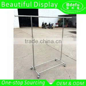 Chrome Finish Garment Display Rack Clothes Rail thumbnail-1