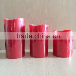 LED Candles 4" 5" 6" Melted Flameless Candles, 3-Pack, Colorful thumbnail-2