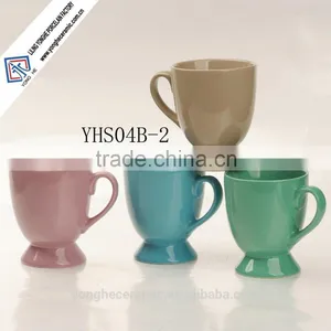 Wholesale Ceramic Color Mugs and Cups With Foot thumbnail-1