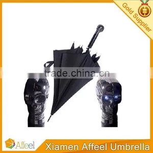 Skull Designs Auto Open Straight Umbrella Handle Led Light Umbrella thumbnail-1