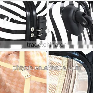China 2015 Zebra-stripe Print Luggage Trolley Travel Bag,ABS+PC Hardcase Material Fashional Trolley Case thumbnail-3