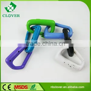3*LR41 Battery 1 Led Carabiner Shape Cheap Plastic Flashlight thumbnail-4