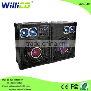 8 Inch 2.0 Active Wood Stereo Usb fm Remote Control sd Led Light Speaker thumbnail-1