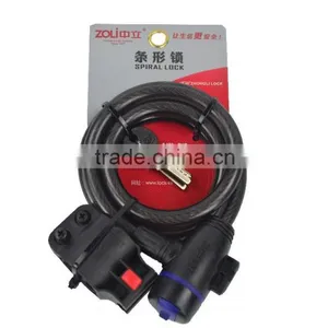 Hot Selling Good Quality Anti-theft Bicycle Cable Lock Spiral Lock thumbnail-1