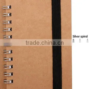 A4/A5/A6/B6/A7 Spiral Kraft Note Book Lined With Elestic Band thumbnail-4
