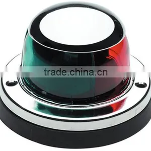 Stainless Steel Bi-Color Combination Deck Mount Bow Navigation Light thumbnail-1