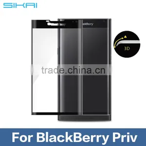SIKAI Patent 3D Full Coverage Tempered Glass Screen Protector For Blackberry Priv Screen Protector Curvy Glass Screen Protector thumbnail-1