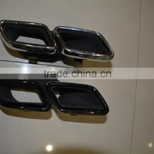 Muffler Tail Pipe Tips for Mercedes Benz W205 C63 C450 C Class Black Type thumbnail-2