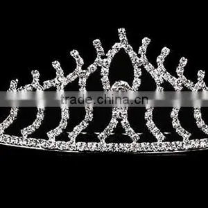 Romantic Women Silver Plated Tiara and Necklaces Earrings Made in China thumbnail-2