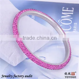 2014 Popular Metal Stainless Steel Rhinestone Love Bracelet thumbnail-1