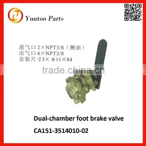 Brake Protection Dual-chamber Foot Brake Valve thumbnail-1