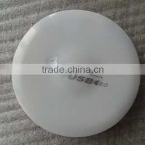 Hot Sell High Speed 4 Ports USB 2.0 Hub Portable Circular USB HUB thumbnail-1