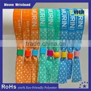 High Quality Theme Parks Promotion Woven Wristband / Fabric Wristbands thumbnail-6