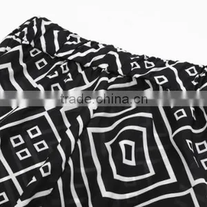 New Lady Women's Fashion Maxi Geometric Print Casual Long Pleated Party Skirt thumbnail-3