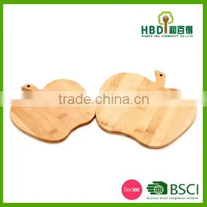 Cute Apple Shape Bamboo Wooden Cutting Board thumbnail-1