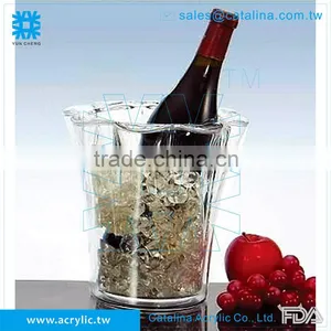 Functional Acrylic Product Clear Wine Barrel Ice Bucket Cooler thumbnail-1