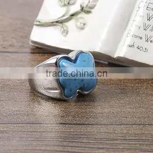 2016 New Arrival Fashion Wholesale Blue Turquoise Lovely Bear Finger Ring thumbnail-4