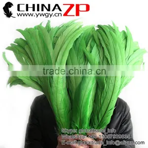 Leading Supplier CHINAZP Bulk Sale Cheap Colored Lime Green Chicken Fully Dyed Roosters Feathers thumbnail-1