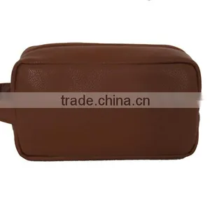 High Quality Bag Lady Brow Leather Makeup Cosmetic Bag thumbnail-1