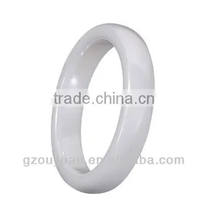 4mm White Ceramic Ring, Women's White Ceramic Ring thumbnail-1