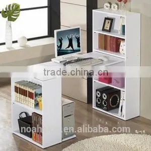 Simple Wooden Horse Like Computer Desk With Book Shelf thumbnail-1
