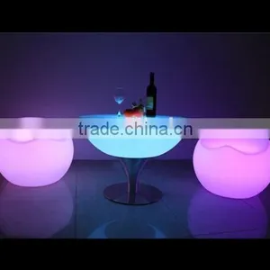 Elegang Led Sofa With Lighting Modern Outdoor Furniture Plastic Led Sofa Color Change for Hotelrotomoulding Led Furniture thumbnail-2