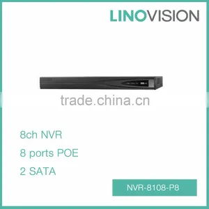 High Cost-effective 8CH 1U 2HDD 8 Ports POE Embedded Plug & Play NVR thumbnail-1