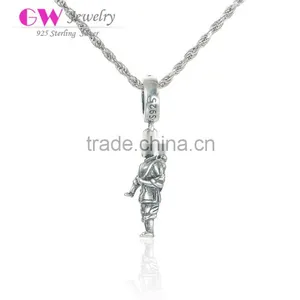 Accient Solider Metal Charms European Charm Bracelet Necklace 100% Real 925 Sterling Silver S197 Best Gifts For You Or Friends thumbnail-1