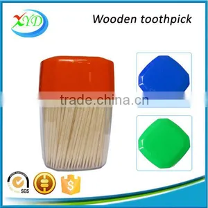 Harbin Toothpick Supplier Bamboo / Wooden Toothpicks Packed in Colorful Plastic Toothpick Bottle thumbnail-2