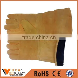 China Factory Welding Gauntlet Glove Industrial Leather Hand Gloves thumbnail-3