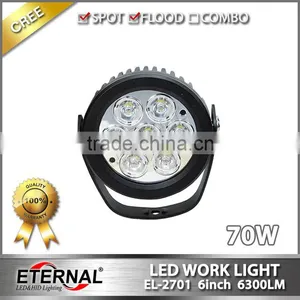 70W 6" Car Driving Light off Road Powersports Tractor Truck Emergency Vehicles Heavy Equipments Working Light thumbnail-2