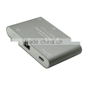 Hot Selling Best Quality VOXLINK Digital AV Adapter With HDMI And VGA+Audio Dual Display Converter Dark Gray thumbnail-6