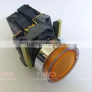 LAY4 NO NC 130V 220-240v Direct Bulb Supplierd Neon LED BA9S Yellow Push Button Switch Push Button Foot Switch thumbnail-2