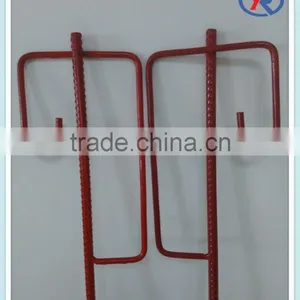 Red Painted Steel Picket Fence Post thumbnail-3