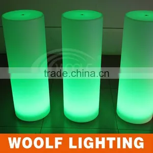High Round Solar Powered Colorful LED Lighting Pillar thumbnail-3