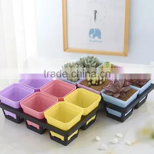 Plastic Flower Pot Rack -6 Grid thumbnail-5