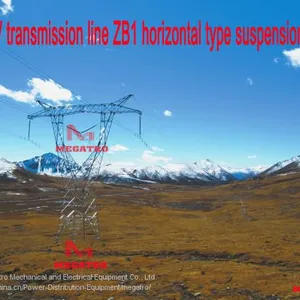 MEGATRO 220KV Transmission Line ZB1 Horizontal Type Suspension Tower thumbnail-1