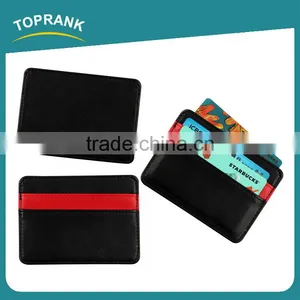Toprank New Product Personalized Travel Pouch Wallet Slim PU Wallet Credit Card Holder With Two Pockets thumbnail-1