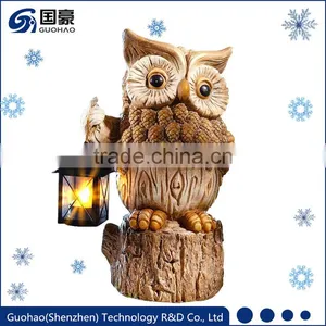 Garden Christmas Owl Statue, Christmas Owl Lanterns thumbnail-1