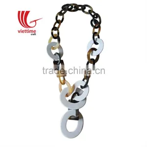 Eye-catching Horn Necklace, Natural and Lacquer Finish, Water Buffalo Horn thumbnail-1