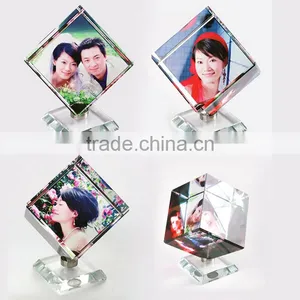 4 Sided Crystal Acrylic Magnetic Photo Frame thumbnail-2
