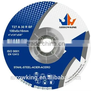 4'' 100x6x16 Resin Bonded Metal Grinding Wheel thumbnail-1