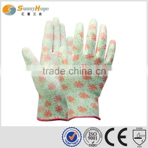 Sunnyhope 13G Polyester/nylon PU Coated Safety Labor Gloves thumbnail-1