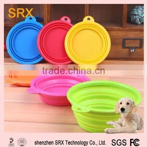 Silicone Plastic Pet Bowl With Lid,Silicone Dog Food Bowl,silicone Pet Cat Feeding Bowl thumbnail-1